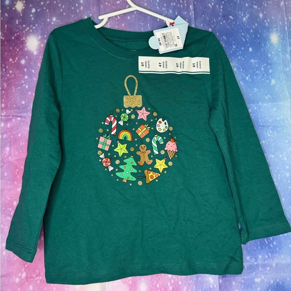 New cat & Jack Christmas long sleeve shirt 🛍